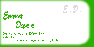 emma durr business card